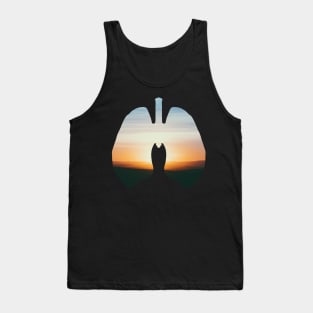 Sun set Lungs design Tank Top